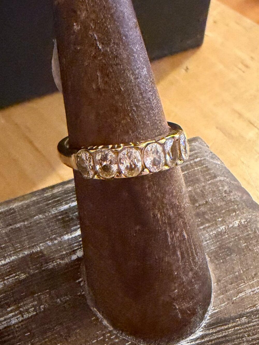 Sundance Crystal Eternity Band Ring 6.5